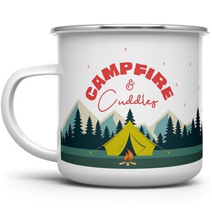 Campfire and Cuddles Mug, Campfire Mug, Camping Mug, Outdoor Mugs, Nature Mug, Hiking Mug, Camp Mug, Camper Coffee Mug, Mountain Mug