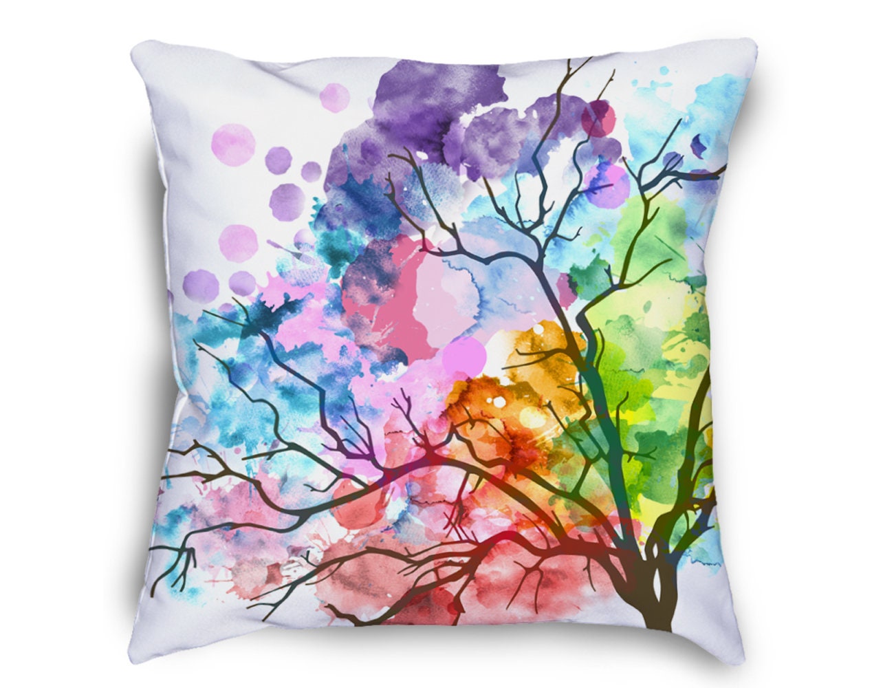 Watercolor Tree Throw Pillow Watercolor Pillow Nature