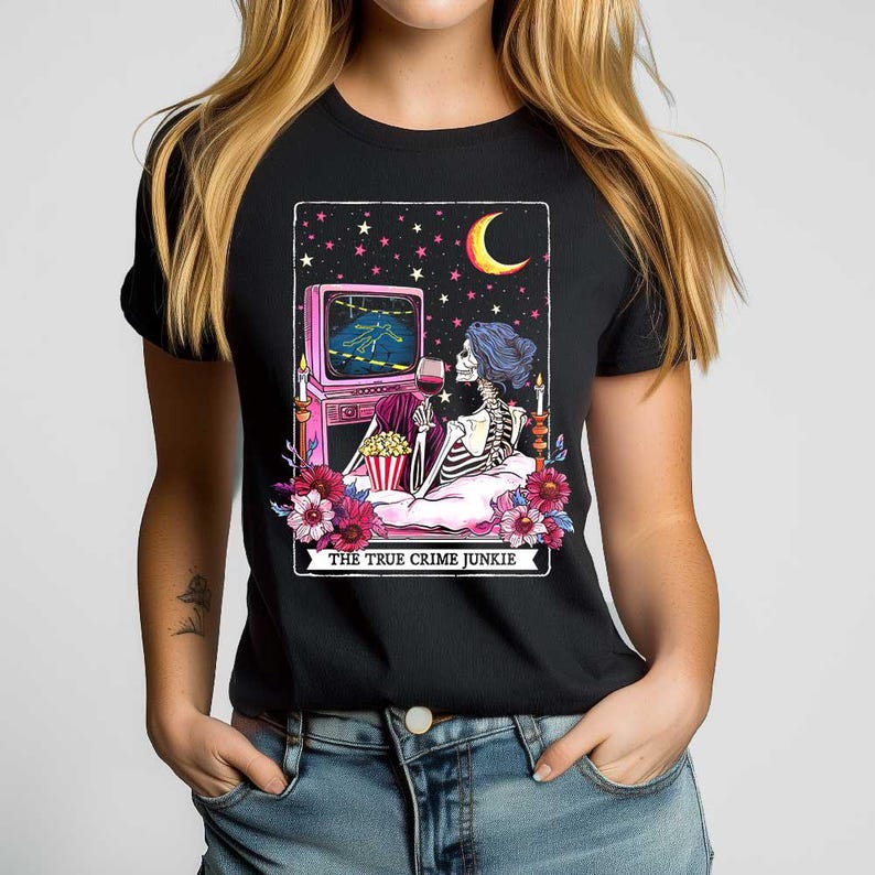 The True Crime Junkie Tarot Crewneck Tshirt