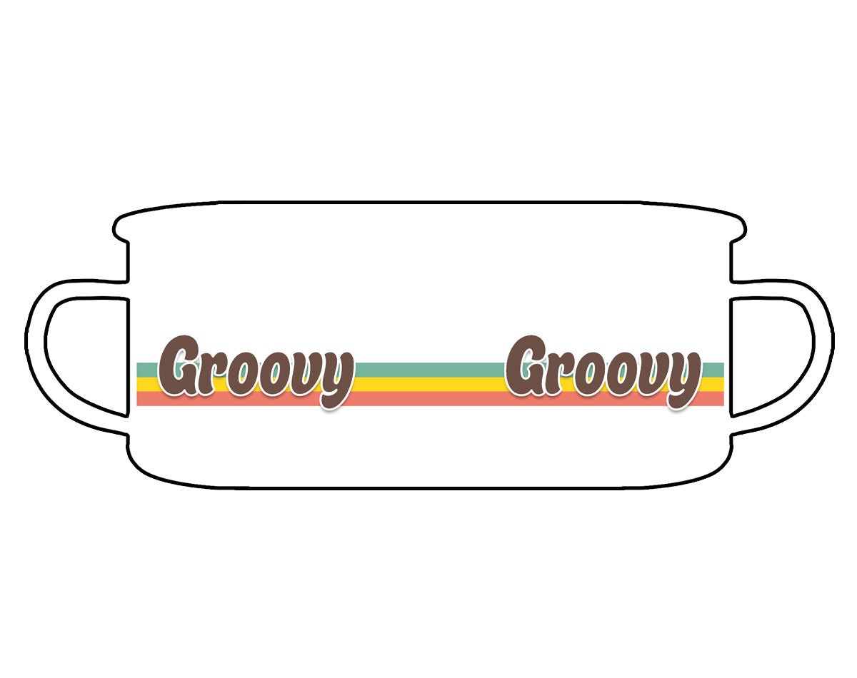 Groovy Retro Enamel Camp Mug | Mug Gift | Loftipop 16oz