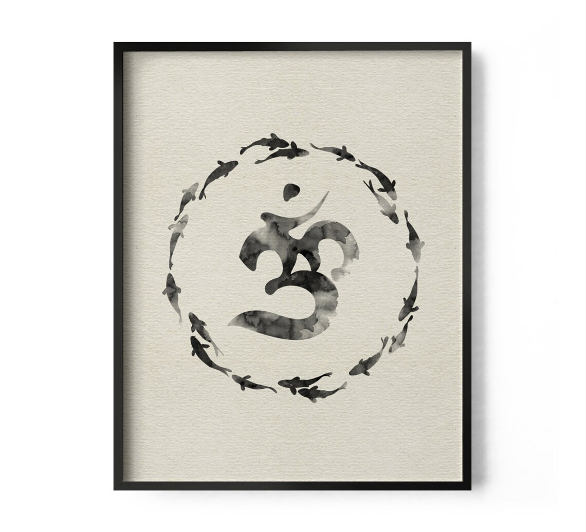 Zen Decor Zen Art Om Poster Zen Wall Art Feng Shui Wall Etsy