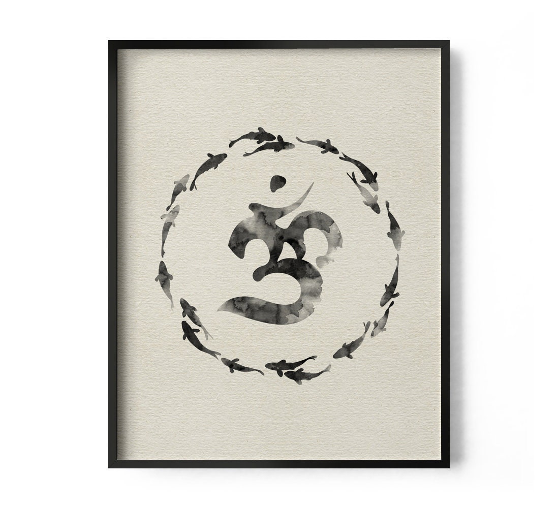 Zen Decor Zen Art Om Poster Zen Wall Art Feng Shui Wall Etsy