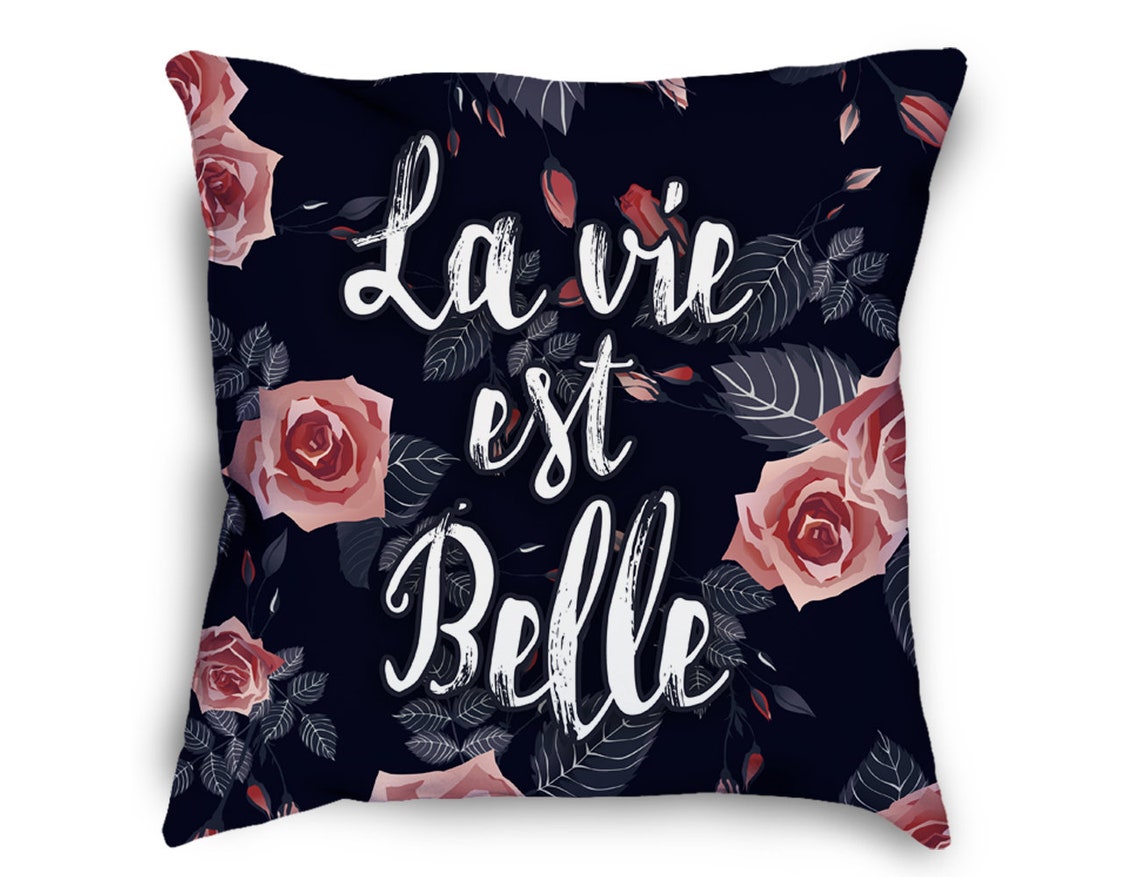 La Vie Est Belle Pillow Life is Beautiful Pillow Etsy