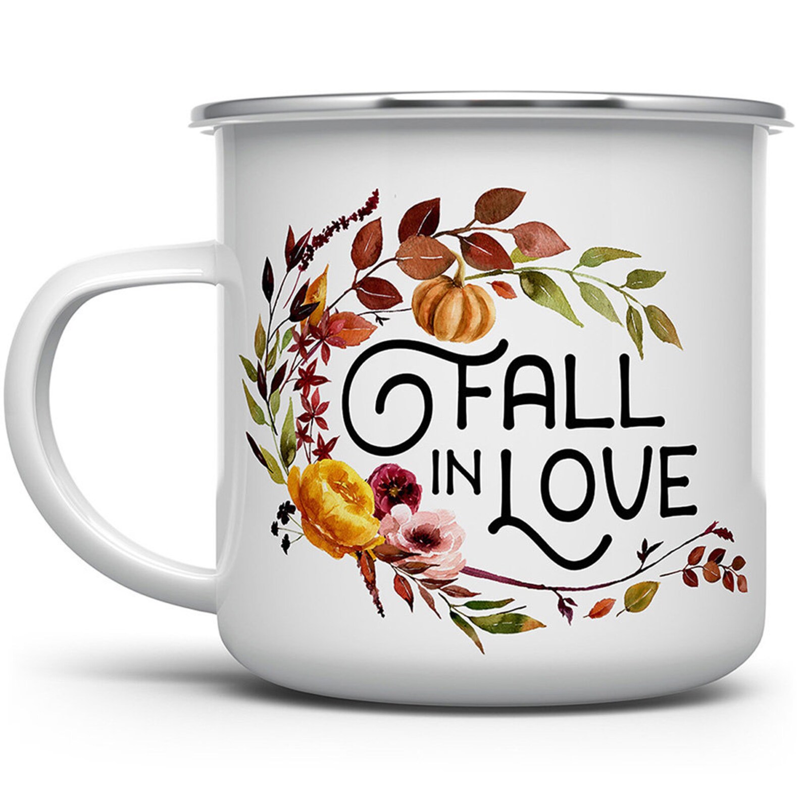 Fall Mug Camp Mug Enamel Mug Fall Coffee Mug Autumn Mug Etsy