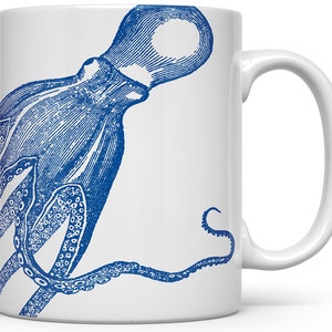 Octopus Mug, Cephalopod Mug, Nautical Coffee Mug, Ocean Life Mug, Tentacles Cup, Octopus Gift, Nautical Gifts, Coastal Beach Sea Life Mug