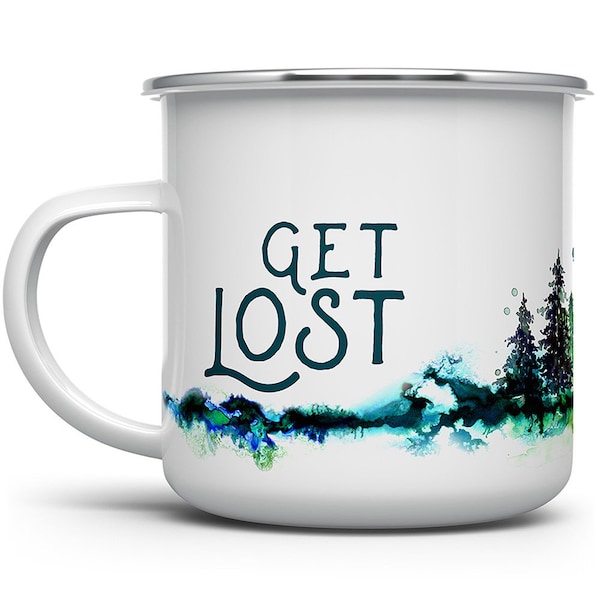 Get Lost Camper Mug, Camp Mug, Outdoor Camper Mug, Nature Mug, Hiking Mug, Outdoorsy Mugs, Camping Mug, Camper Coffee Mug, Nature Camp Mug