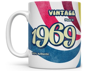 Custom Birth Year 1960's Retro Coffee Mug, 60's Birthday Year Mug, Child of the 60's Vintage Mug, 60th 55th Birthday Gift for Friend