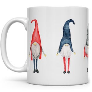 Gnome Coffee Mug, Gnome Cup, Scandinavian Gnome Mug, Winter Holiday Christmas Mug, Swedish Norwegian Tomtes, Hygge Mug, Cozy Gnome Gift