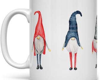 Scandinavian Gnome Coffee Mug: Winter Holiday Hygge Gift