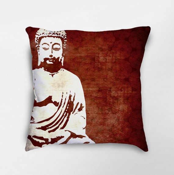 Buddha Pillow Zen Pillow Buddha Decor Meditation Pillow Etsy