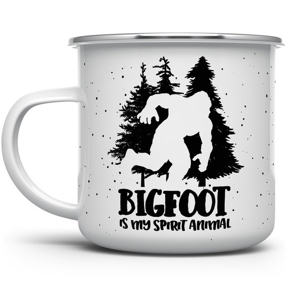 Bigfoot is My Spirit Animal Mug: Introvert Gift, Sasquatch Campfire Mug