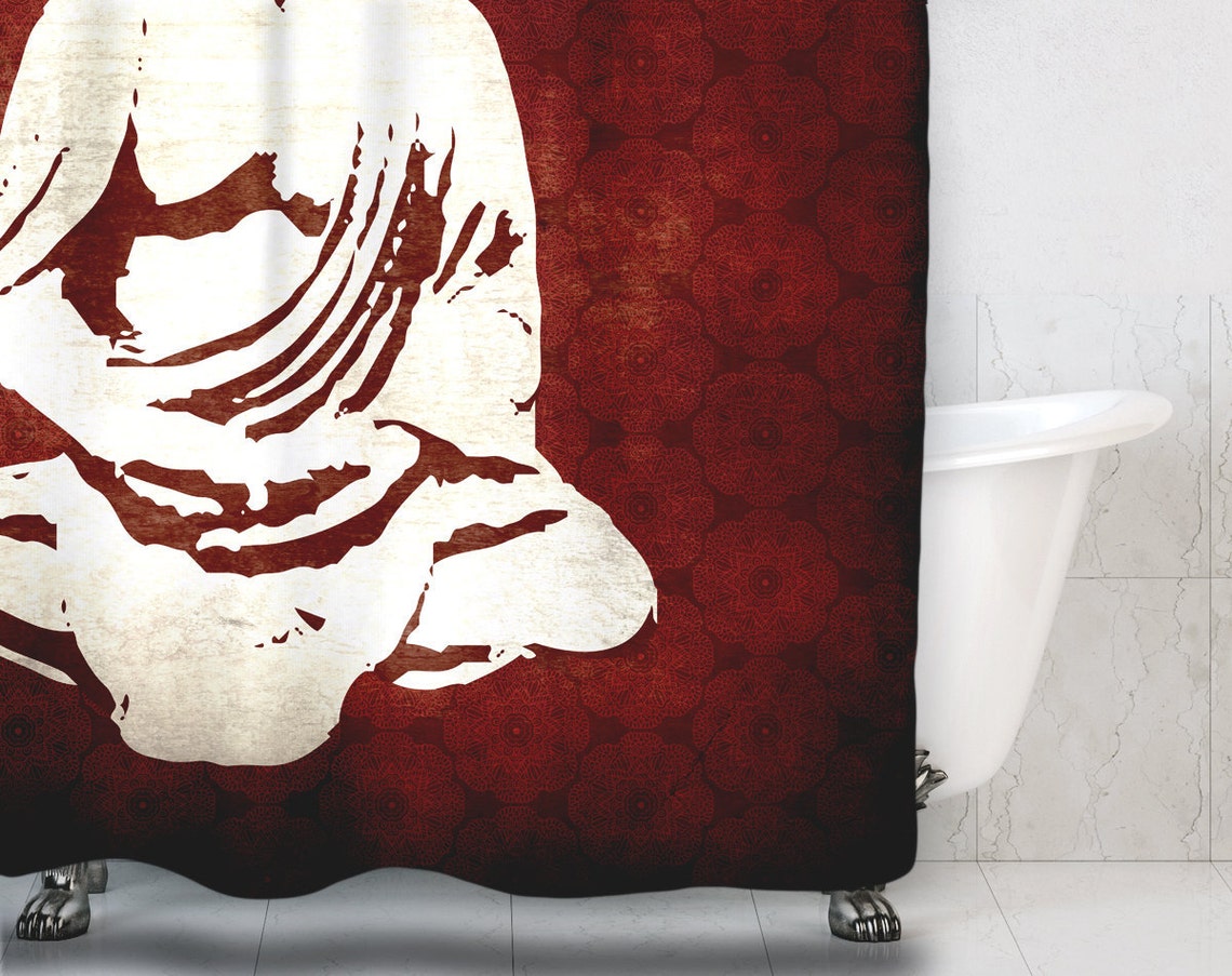 Buddha Shower Curtain Buddha Bathroom Buddha Decor Zen Etsy