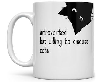 Introverted Cat Lover Mug: Funny Anti-Social Gift