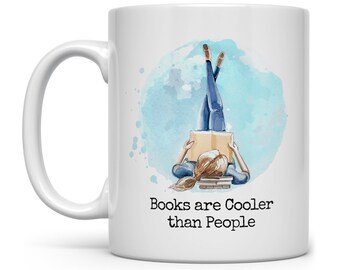 Funny Book Mug, Reading Lover Mug, Book Lover Mug, Bookish Gifts, Bibliophile Mug, Bookworm Mug, Bookworm Gifts, Gift for Introvert