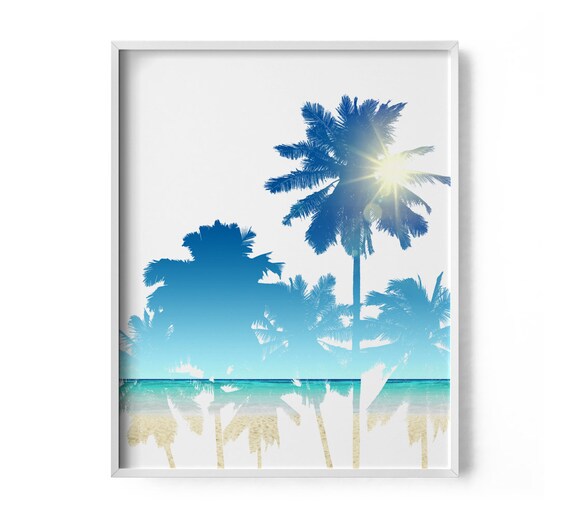 Palm Tree Print Palm Tree Art Beach Art Beach Decor Beach | Etsy