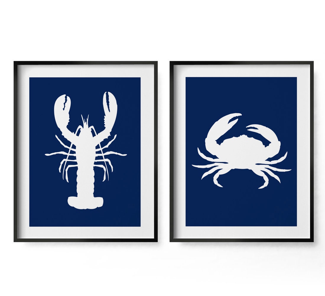 Decor Decor Seafood Print Lobster Print Etsy