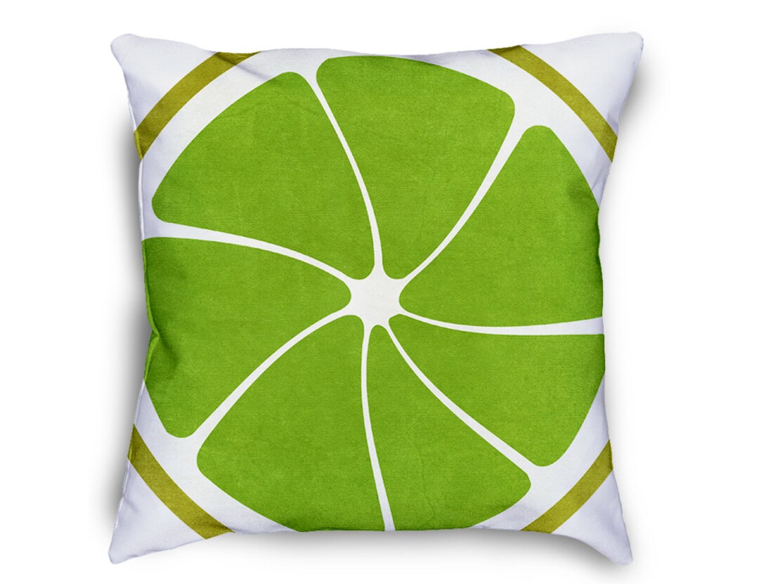 Lime Fruit Pillow Lime Green Pillows Lime Decor Fruit Etsy