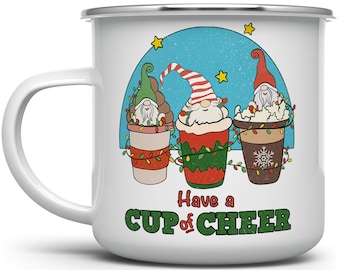 Christmas Gnome Coffee Camp Mug: Have A Cup of Cheer, Holiday Hygge