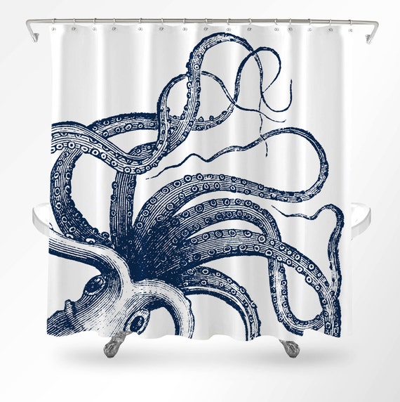 Octopus Shower Curtain Nautical Image 0