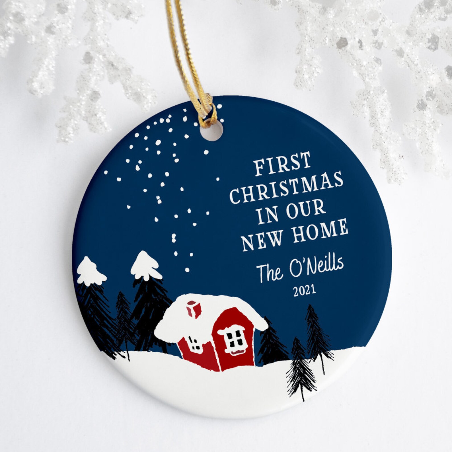 Personalized New Home Ornament First Christmas in Our New Etsy