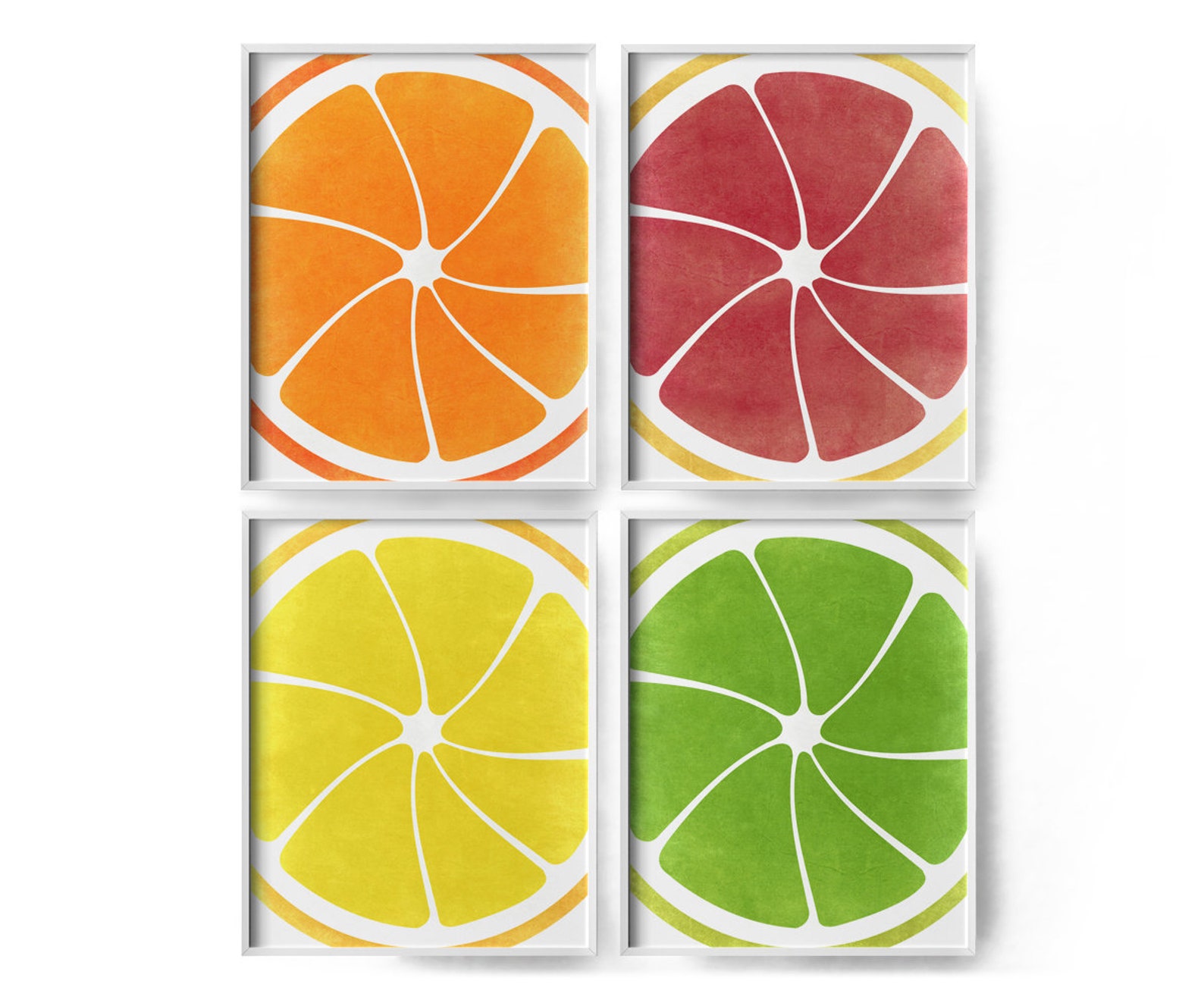 Citrus Print Citrus Decor Fruit Kitchen Art Kitchen Decor Etsy