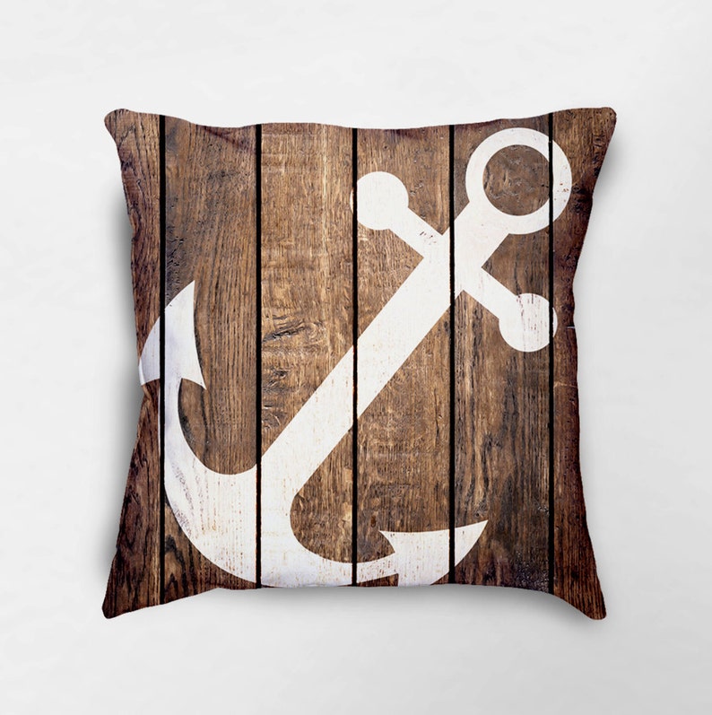 Nautical Anchor Pillow Anchor Pillow Anchor Throw Pillow Nautical Pillow