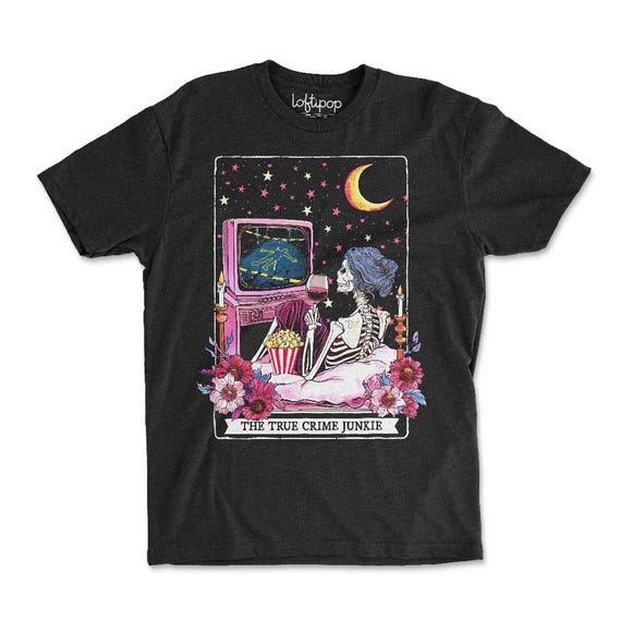 True Crime Tarot T-Shirt: Witchy Graphic Tee - Soft Cotton Blend