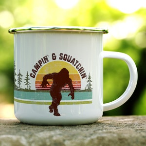 Sasquatch Mug, Bigfoot Mug, Campfire Mug, Camping Mug, Outdoor Mugs, Nature Mug, Hiking Mug, Camp Mug, Camper Coffee Mug, Camping Lover Gift image 2