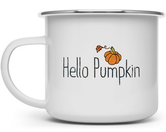 Hello Pumpkin Camp Mug: Cozy Autumn Coffee Cup
