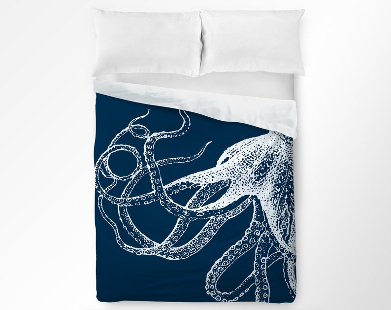 Octopus Duvet Cover Bedding Nautical Image 0