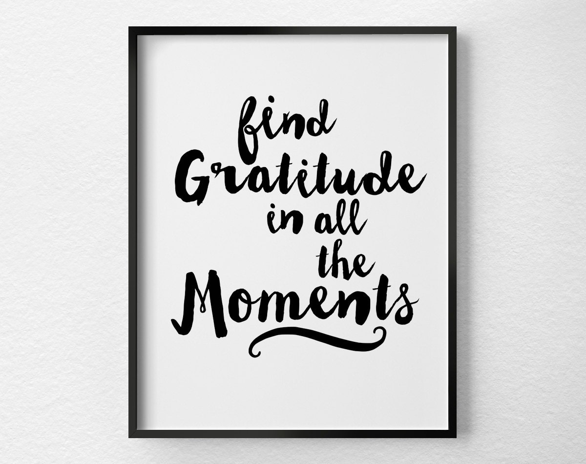 Inspirerende citaat dankbaarheid Poster positief Quotes Etsy