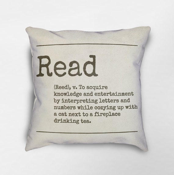 Read Pillow Reading Pillow Reading Valentines Subway Art pillow cover | Etsy