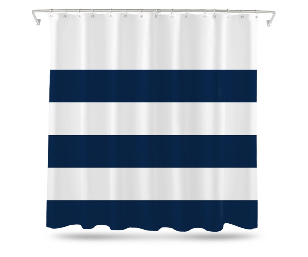 Nautical Shower Curtain Nautical Bathroom Shower Curtain Etsy