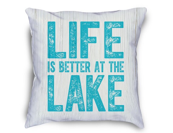 lake themed throw pillows