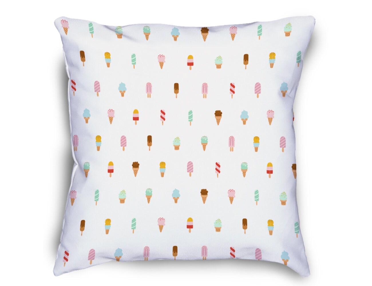 ice cream throw pillow