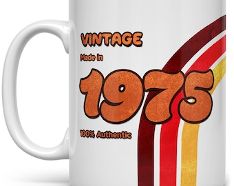 Custom 1970s Retro Coffee Mug: Vintage Birthday Gift