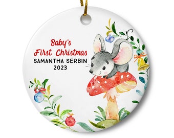 Personalized Baby's First Christmas Ornament, Baby Girl Ornament, Baby Boy Ornament, Baby Shower Gift, Baby Keepsake Gift, Newborn Gift