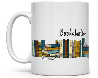 Bookaholic Mug, Book Lover Mug, Bibliophile Mug, Bookish Gifts, Reading Coffee Mug, Book Collector, Bookworm Gifts, Literature Lover