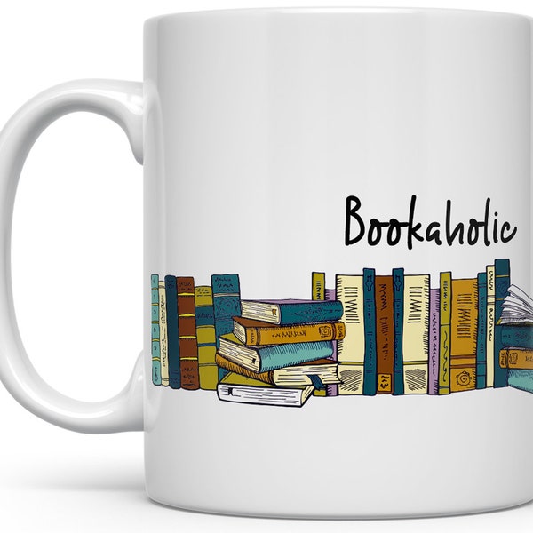 Bookaholic Mug, Book Lover Mug, Bibliophile Mug, Bookish Gifts, Reading Coffee Mug, Book Collector, Bookworm Gifts, Literature Lover