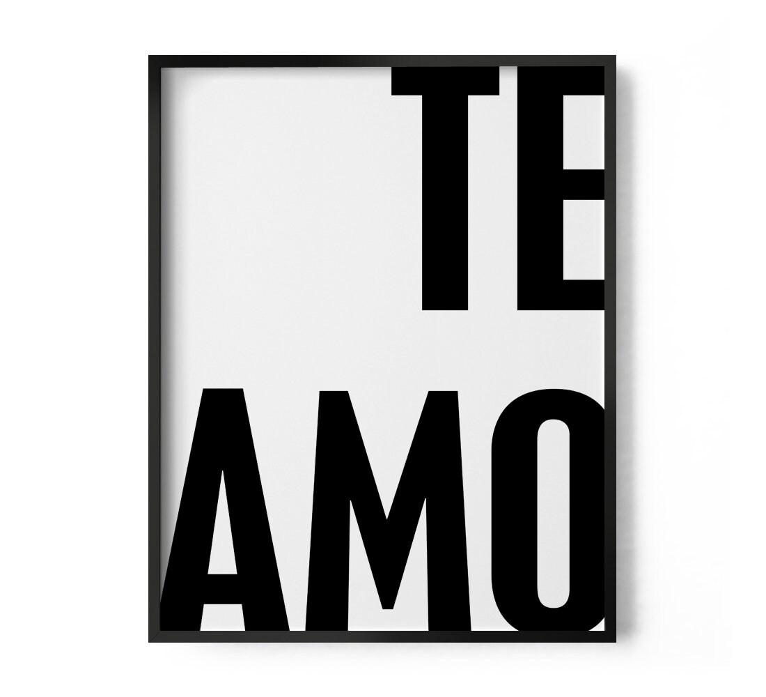 Te Amo I Love You Spanish Valentines Day Print Spanish Etsy Te Amo I Love You Spanish Valentines Day Print Spanish Etsy