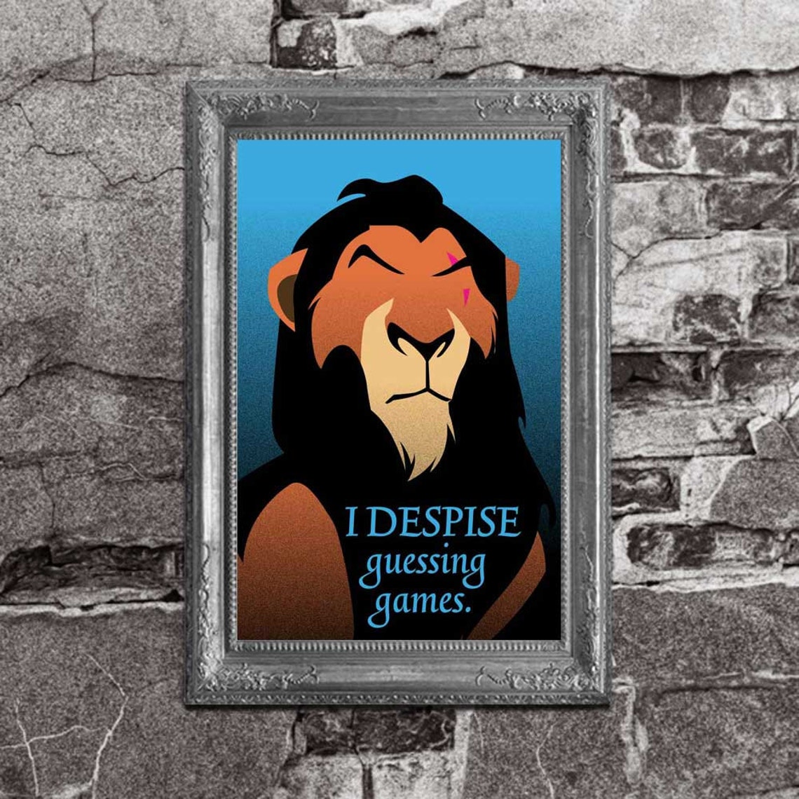 Scar The Lion King Disney Villains Inspired Movie Art | Etsy