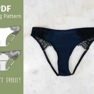 Ouvert PantiesPDF Pattern - Lingerie sewing pattern - Roxanne Panty - Digital Download