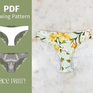 Modello PDF per mutandine in pizzo - Modello per cucire lingerie - Angie Panty