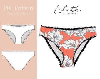 Maybellene Panty PDF Pattern - Lingerie sewing pattern - Basic panty