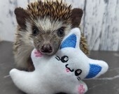Kitty Cat Ghost Halloween Spirit Mint Stuffed Hedgehog Toy Small Animal Cage Buddy