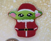 Festive Holiday Green Alien Christmas Santa Fleece Mint Stuffed Hedgehog Toy Small Animal Cage Buddy Cage Decor Photo Prop