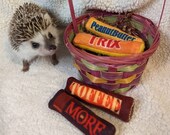 Fleece Peanut Butter Toffee Chocolate Bars Mint Stuffed Candy Hedgehog Toy Cage Buddy Chibi Friend Photo Prop