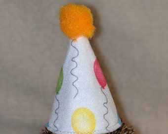Party hat for Hedgehog Small Pets Birthday Gotcha Day Celebration
