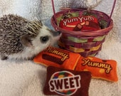 Yummy Fleece Chocolate Bars Mint Stuffed Candy Hedgehog Toy Cage Buddy Chibi Friend Photo Prop