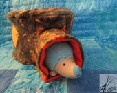 Orange  and  Camouflage Igloo Cover for Hedgehogs, Guinea Pigs, Rats, Ferrets, Degus and many small pets